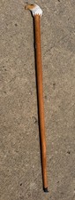 Eagle Wooden Walking Cane w/ Carved Eagle Head Handle Rubber Tip