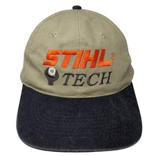 Stihl Tech Baseball Cap Beige One Size Adjustable Embroidered 6 Panel Headshots
