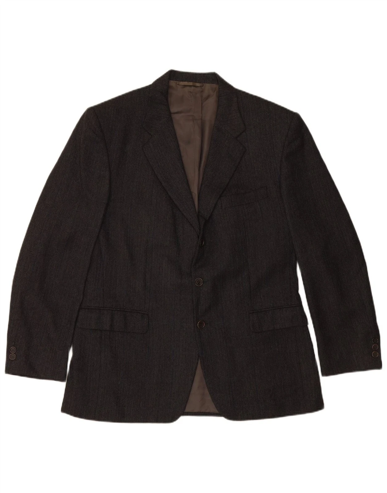 ING LORO PIONA & CO. Mens Blazer Jacket IT 52 XL Black Herringbone OG01