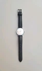 Vintage 1958 Timex Marlin Demonstrator Watch 32mm Silver Black Leather Unisex
