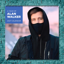 Calendario de Pared Alan Walker 2027 12 Meses Celebridad Foto Fan Coleccionable