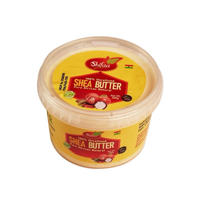 100% Ghana Unrefined Raw African Natural Shea Butter (Shifaa)Golden Smooth 500g