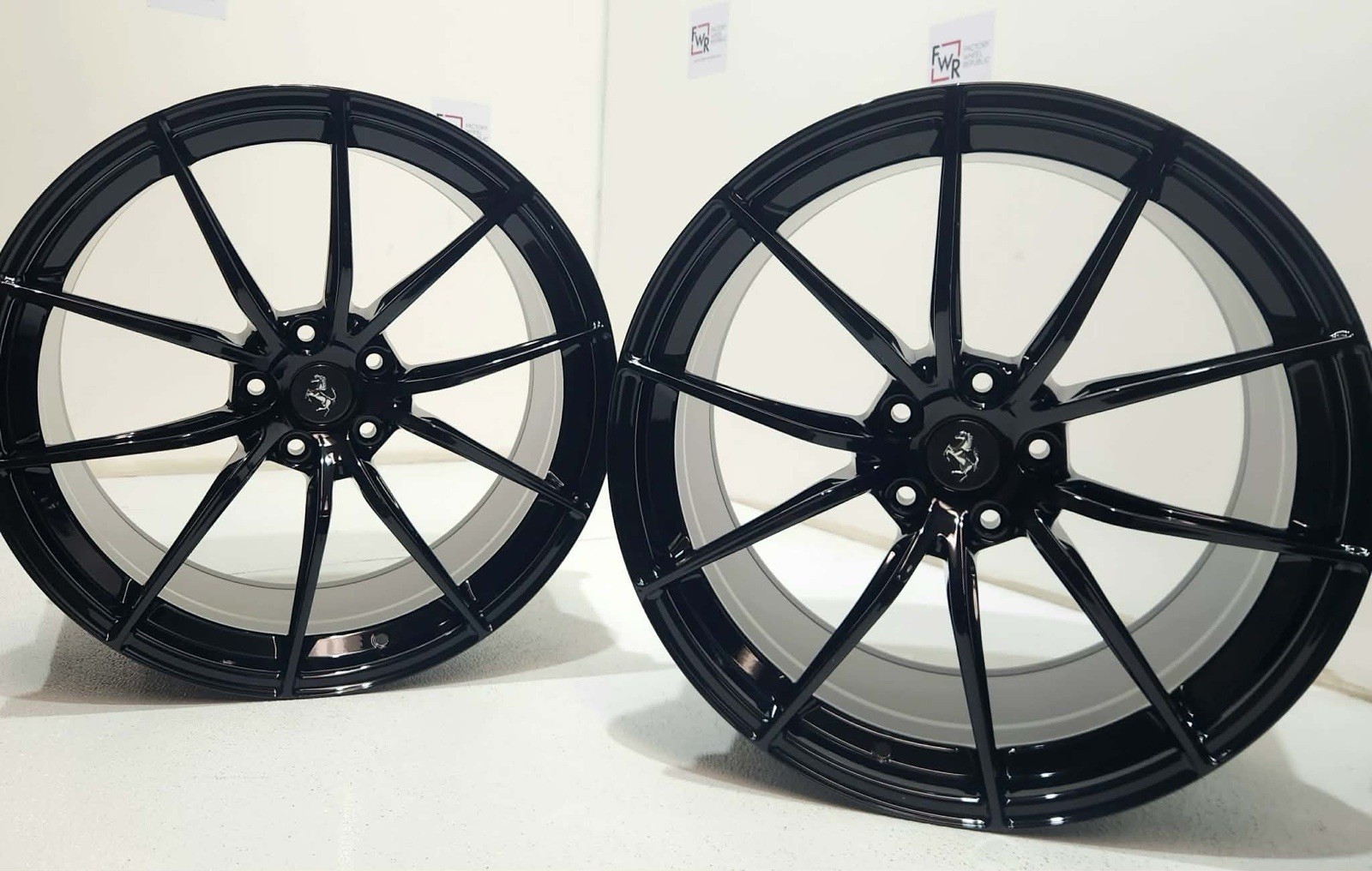 20” FERRARI 812 SUPERFAST F12 TDF SF90 RIMS WHEELS FACTORY OEM GLOSS Black  🔥🔥