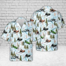 Snowmobiles Hawaiian Shirt
