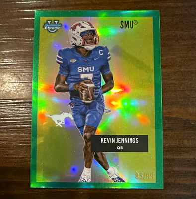 2025 Bowman University Chrome Kevin Jennings Green Refractor /99 SMU Mustangs