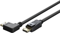 Goobay Cable DisplayPort Male 90° > Male 8K 144Hz Black 1 Cable 77053