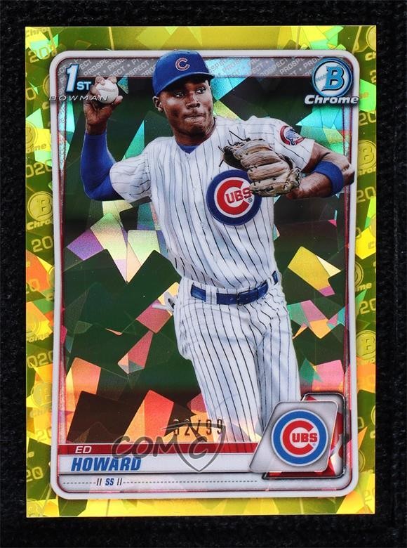 2020 Bowman Chrome Draft Sapphire Edition Yellow 82/99 Ed Howard #BD-98 8o1