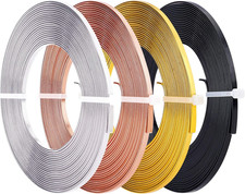 Aluminum Flat Jewelry Wire - 65FT 4 Colors: Silver/Gold 3Mm Wide Bendable Craf