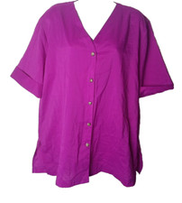 Park Place Fashions 2 Pcs Blouse  Pants Purple Vintage Size L