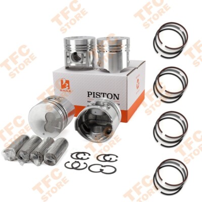 4D56 Piston With Pin Lock + Piston Ring For Mitsubishi 4D56 Overhaul Rebuild Kit