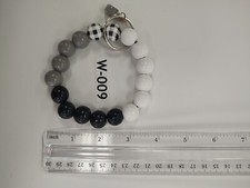 Wristlet Keychain Wooden Beads Handmade W-009