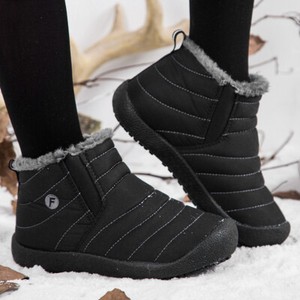 KIDS GIRLS CHILDREN WARM WINTER FAUX FUR LINED ANKLE SNOW BOOTS ANTI SLIP SHOES