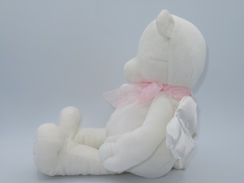 Oso de peluche First And Main Heaven Leanne alas de ángel de peluche blanco rosa relleno 15" - Imagen 4 de 7