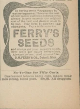 1898 D M Ferry's Seeds Detroit Michigan Best Is Always Cheapest B Ad RS1