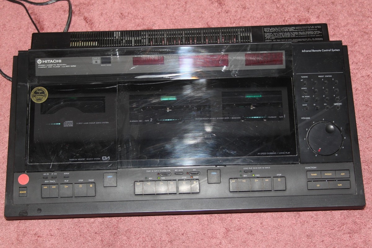 Hitachi MX-W50 Stereo Cassette Receiver / Compact Disc Player for
