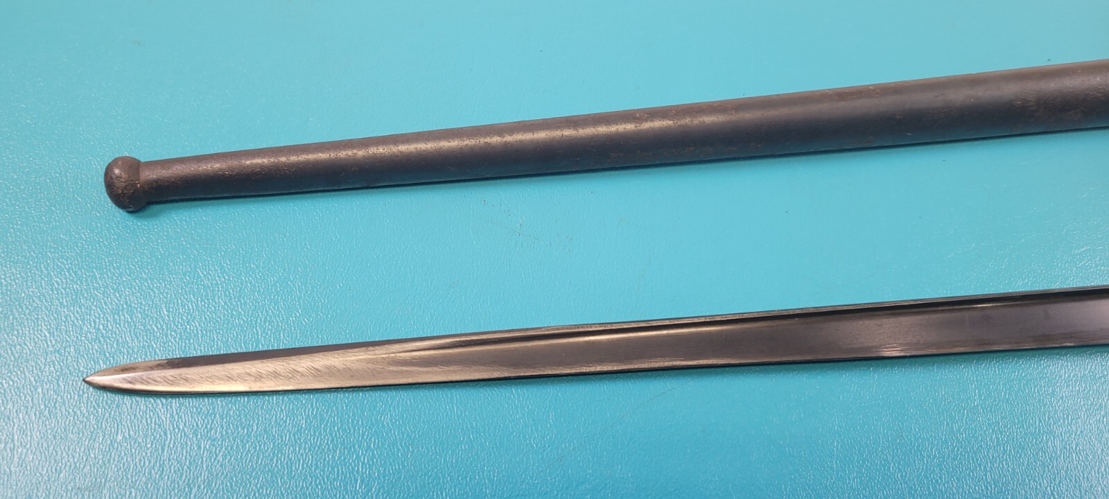 Belgium Model 1916 /35 Gendarmerie Rifle Bayonet T-Back Blade + Scabbard & Frog