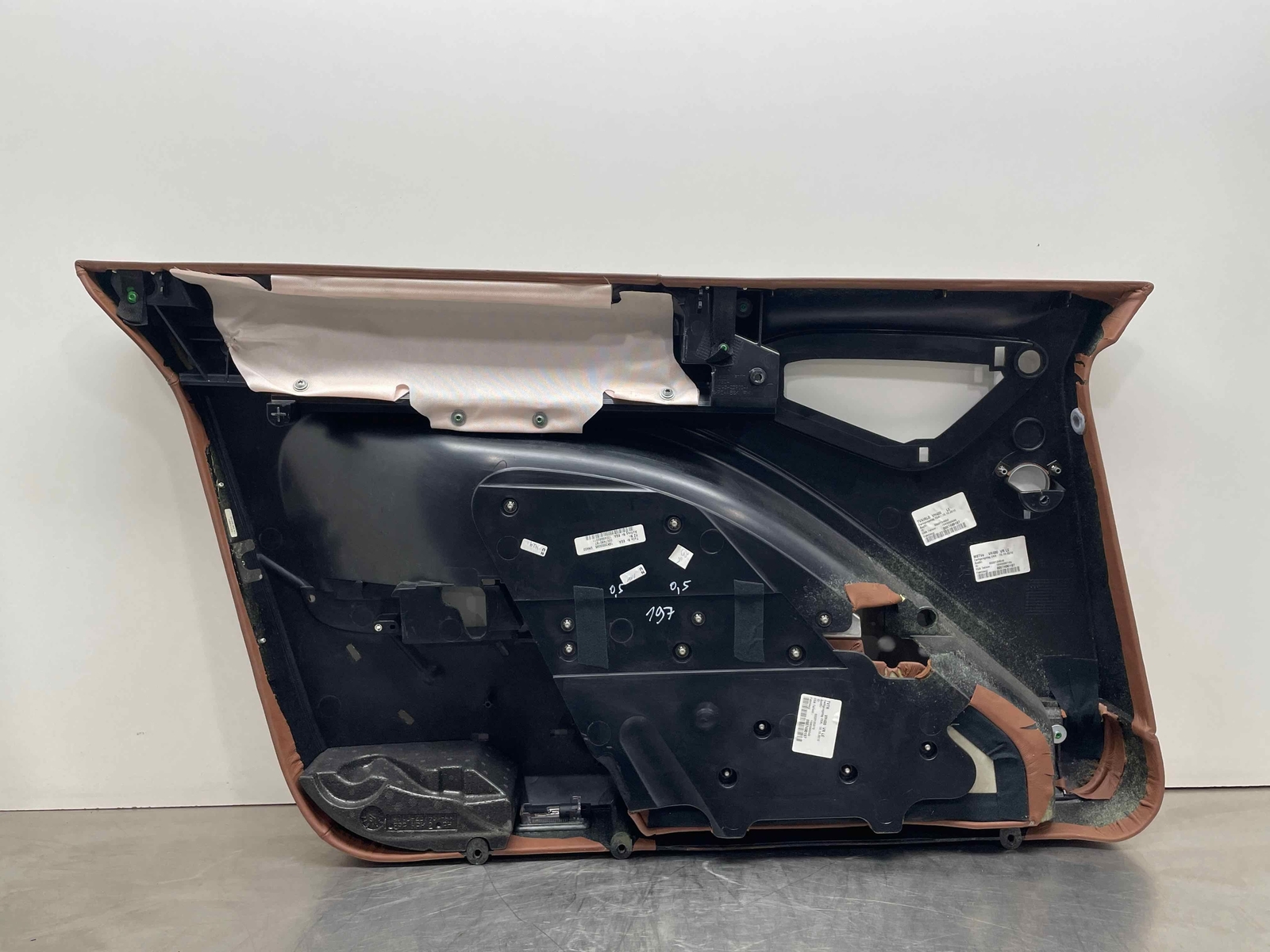 2010 Aston Martin Rapide OEM Front Right Hand Door Trim Panel Leather Saddle