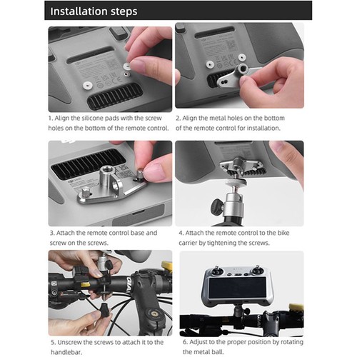 For DJI Mini 4 Pro RC 2 Remote Control Bracket Bike Handlebar Mount Holder Parts - Picture 14 of 16