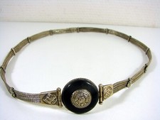 Ancienne ceinture fil d'argent ethnique 19ème Inde Maharashtra ou Andhra Pradesh 