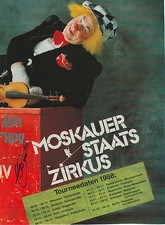 Oleg Popov Clown Autogramm signed A4 Magazinbild