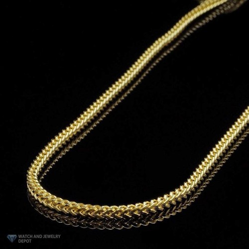 14K Yellow Gold Hollow 3mm Franco Chain 