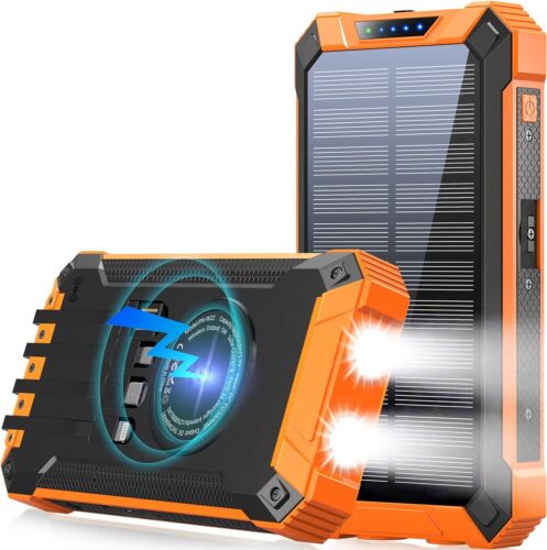36000mAh Super Solar Power Bank Portable External Battery Wireless Fast Charging - Picture 25 of 33