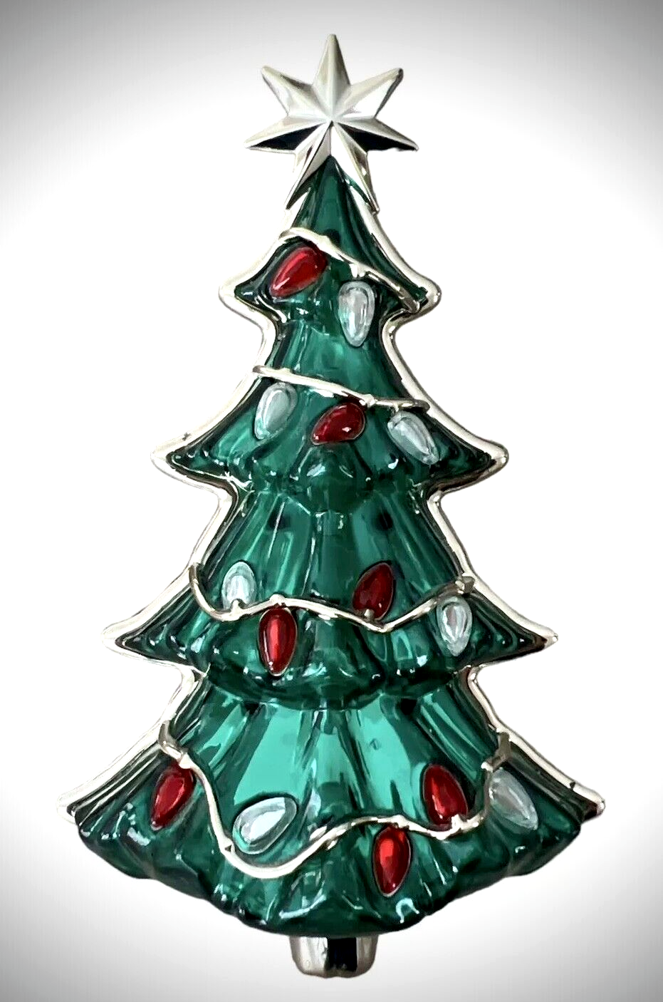 New Christmas Tree w/Lights Wallflower Nightlight Bath & Body Works Plug In-image