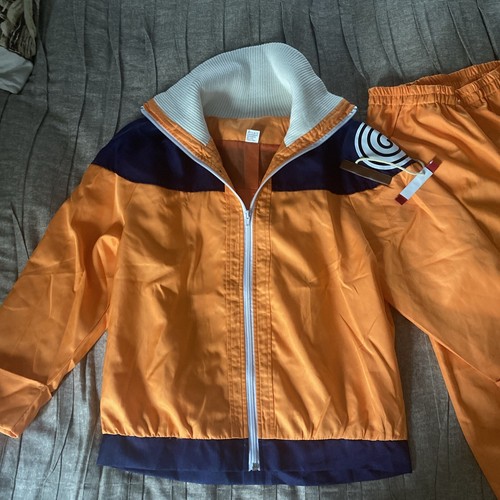 Naruto Cosplay Anime Jacket With Pull-on Pants Orange Size M Unisex Costume - Picture 2 of 7