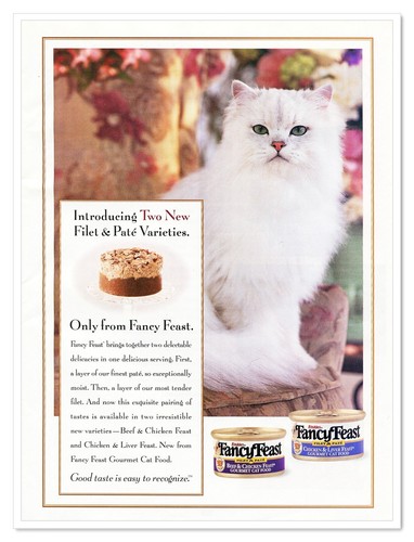 Friskies Fancy Feast Gourmet Cat Food Vintage 1997 Full-Page Print ...