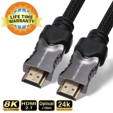 10k 8K 4K 2K HDMI Cable Lot Braided 1.5ft 3ft 6ft 10ft 15ft 25ft 30ft 50ft 66ft