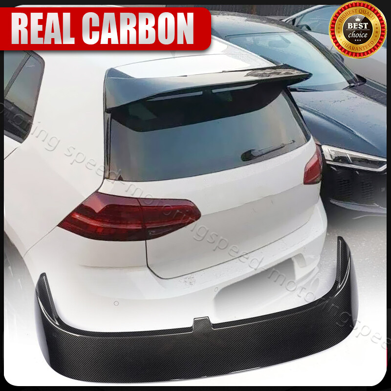 Yh＊ゴルフ7R カーボンファイバー風スポイラー＊ウイング＊ For Volkswagen VW Golf7 MK7 R GTI 14-17 Rear Roof Spoiler Wing