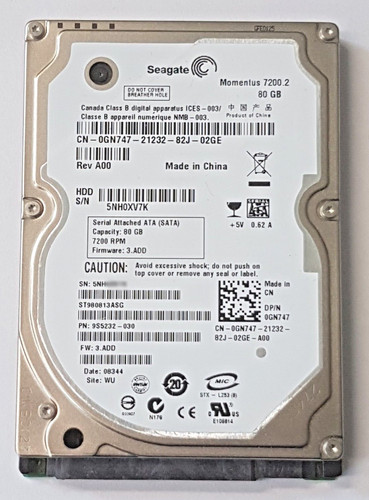 80 GB SATA Seagate Momentus 7200.2 ST980813ASG 8MB HDD 2.5" interne Festplatte