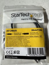 StarTech A/V Adaptor 3.5mm 4 Position to 2x 3 Position 3.5mm Headset Splitter