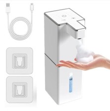 1pk USB Rechargeable Automatic Touchless Foaming Soap Dispenser 380ml Bathroom
