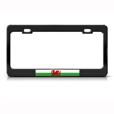 WALES FLAG RED DRAGON WELSH Metal License Plate Frame Tag Holder