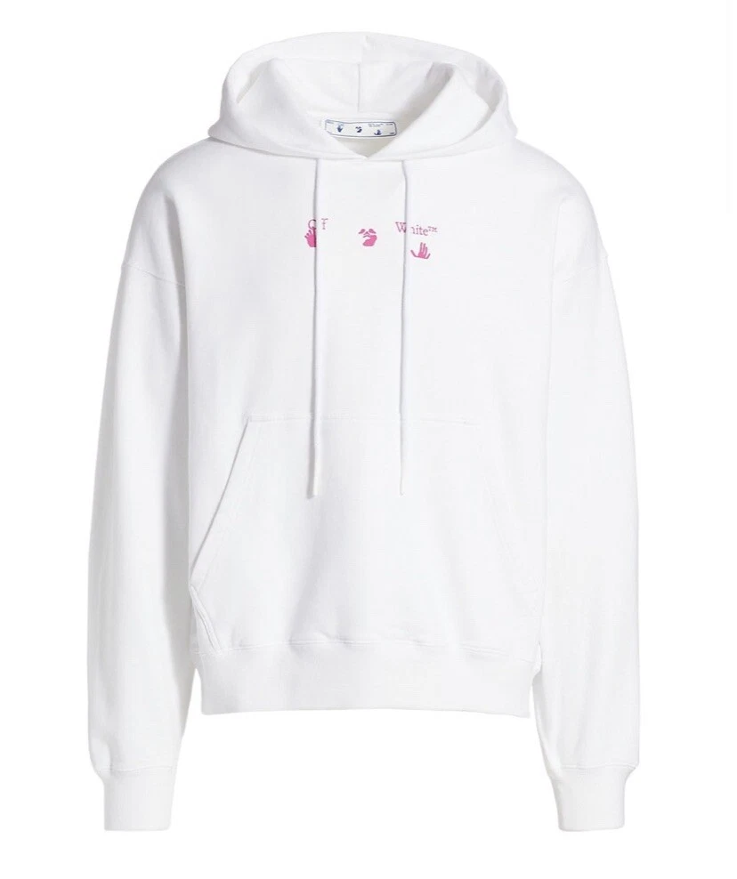 Off white hotsell flower hoodie pink