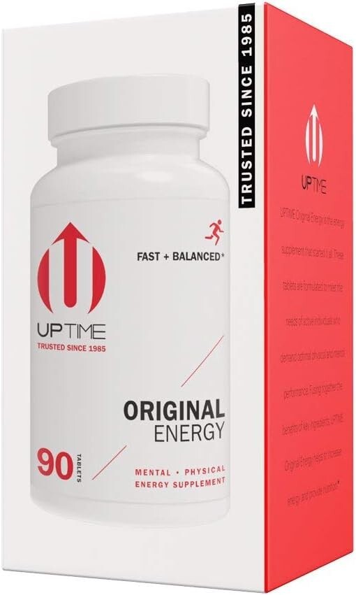 UPTIME - Premium Energy Caffeine Supplement - Original Blend Tablets - 90ct B...