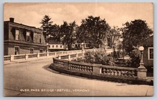 Over Pass Bridge Bethel Vermont Vintage Postcard Collotype Company