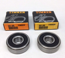 Timken 6301 2RS Ball Bearing Deep Groove 12mm ID X 37mm OD X 12mm W Pack of 2 