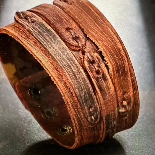Authentic Cowhide Leather Men's Oversized Cuff Bracelet