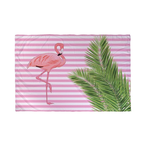 Flamingo Rosa & Weiß Streifen Design Sarong Strandbedeckung - Bild 2 von 2