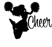 Cheerleader car decal sticker bedroom laptop home decor