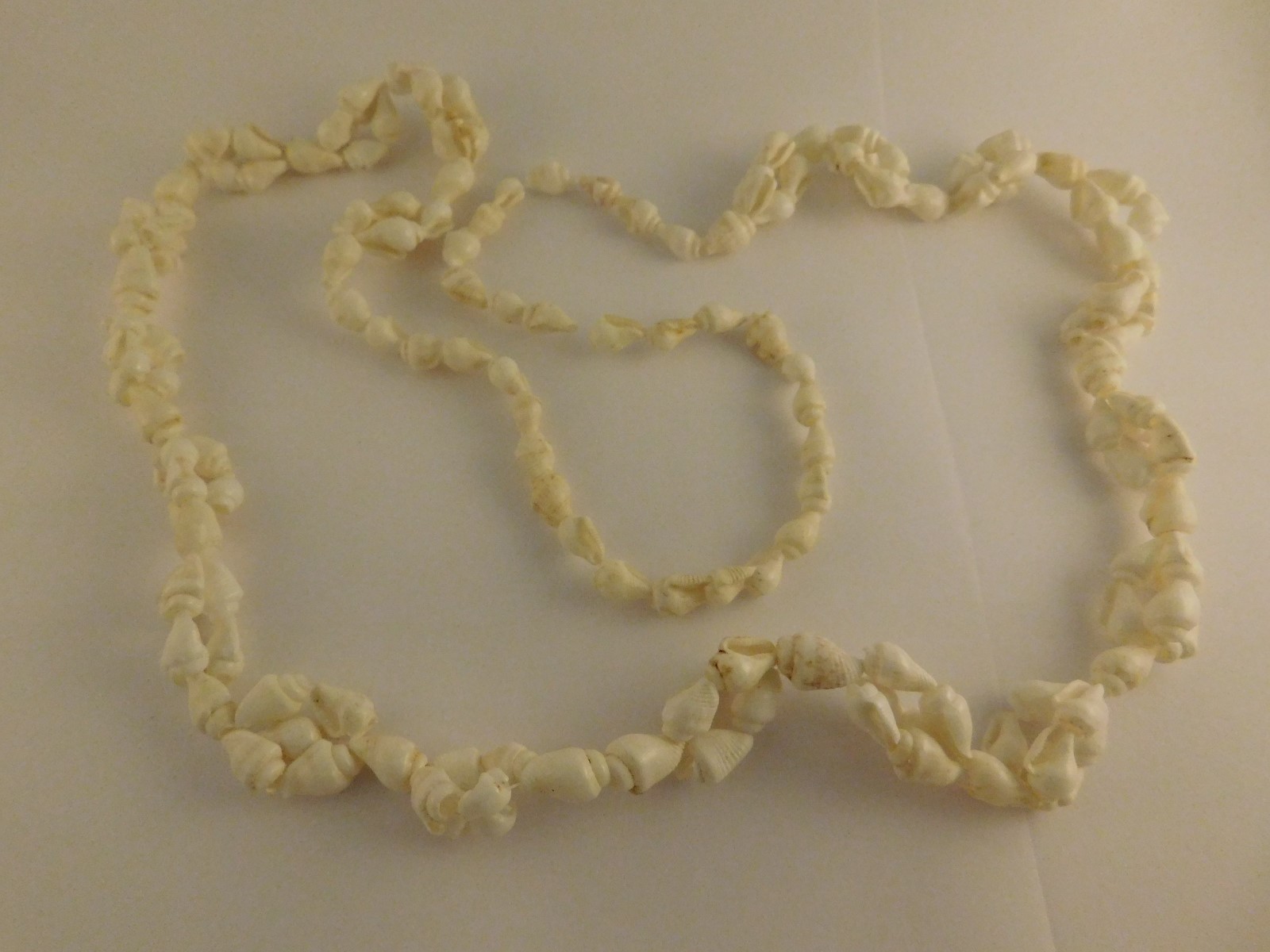 TINY WHITE SHELL NECKLACE 34" LONG - image 4