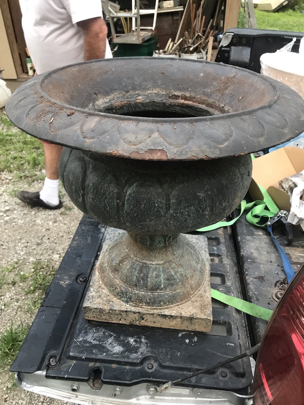 ANTIQUE Cast Iron Flower Pot eBay