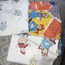 Vintage Raggedy Ann Wamsutta Bedspread Flat Fitted Sheet Set Vintage Twin