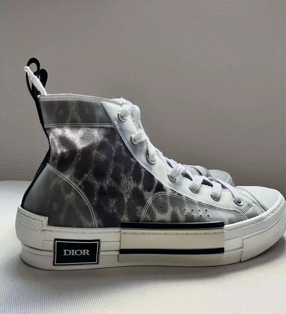 Baskets montantes Dior Taille : 39 B23 motif oblique all over blanc gris