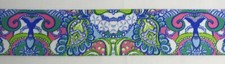 Palm beach style Grosgrain ribbon BTY Beach Conch Republic 7/8" Blue II
