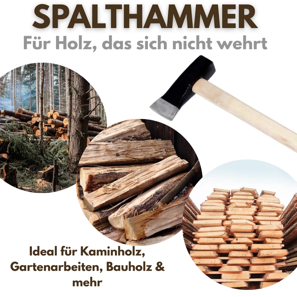 Axt Spaltaxt 2,5kg - 6kg Auswahl, Spalthammer Spalter Hammer Beil 2500g - 6000g - Bild 4 von 4