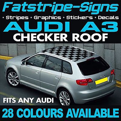 Audi A1 Checker Toit Voiture Graphique rayures autocollants stickers S LINE TDI S1 1.4