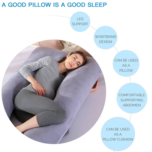 Extra Long Pregnancy Pillow-U Shape Maternity Support for Side Sleeper,Nursing - Picture 13 of 21